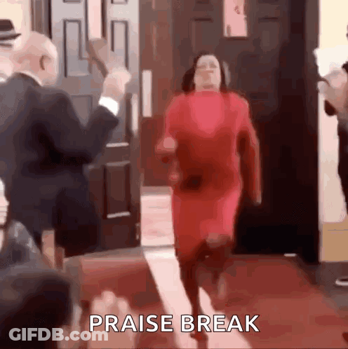 Woman In Black Dress Dancing With Man In White Shirt GIF