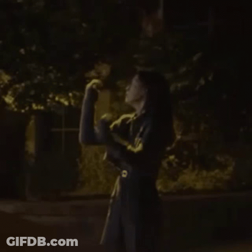Woman In Black Dress Holding Cat GIF