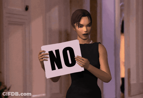 Woman In Black Dress Holding No Sign GIF
