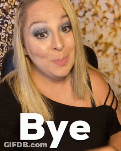 Woman In Black Dress Saying Bye GIF