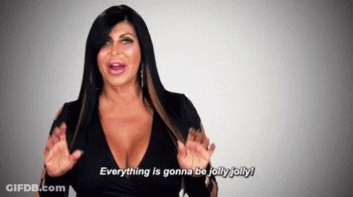 Woman In Black Dress Saying Everything Gonna Be Jolly Jolly GIF