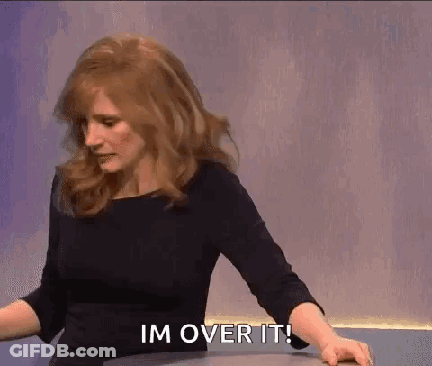 Woman In Black Dress Saying Im Over It GIF