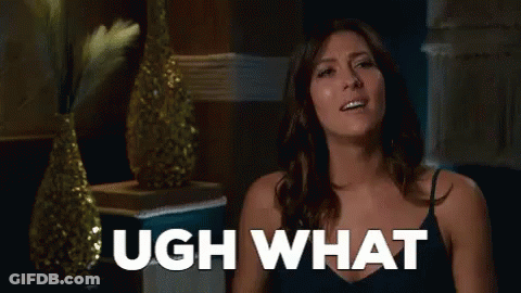 Woman In Black Dress Saying Ugh GIF
