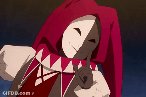 Woman In Black Dress Sitting Next To Jester GIF