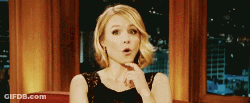 Woman In Black Dress Surprised GIF