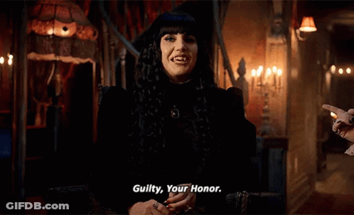 Woman In Black Dress Talking GIF