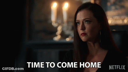 Woman In Black Dress Time To Come Home Netflix GIF
