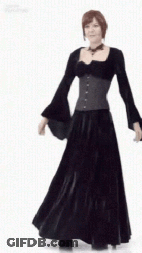 Woman In Black Dress GIF
