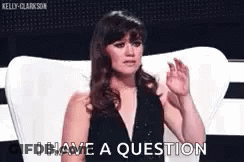 Woman In Black Dress Waving GIF