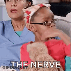 Woman In Black Dress With Nerve GIF