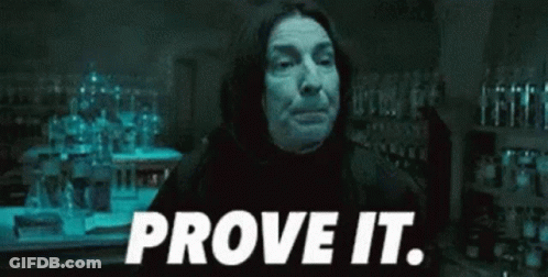 Woman In Black Hood Says Prove It GIF