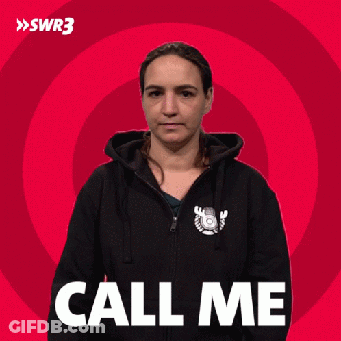 Woman In Black Hoodie Says Call Me GIF