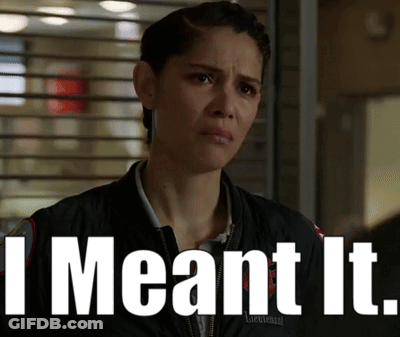 Woman In Black Jacket Saying I Meant It GIF