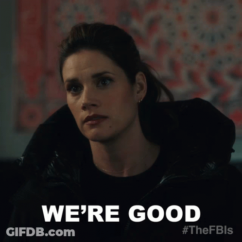 Woman In Black Jacket Saying We're Good GIF