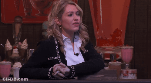 Woman In Black Jacket With Pearls And White Shirt GIF