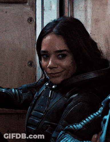 Woman In Black Leather Jacket Close Up GIF