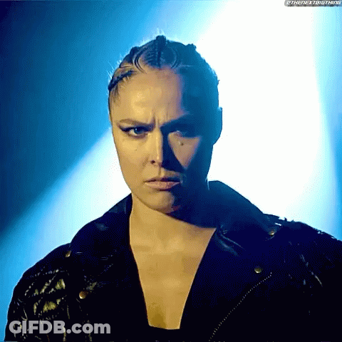 Woman In Black Leather Jacket GIF