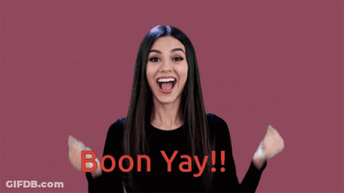 Woman In Black Shirt Dancing Boon Yay GIF