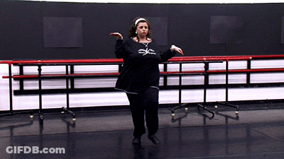 Woman In Black Shirt Dancing Saying XSC GIF
