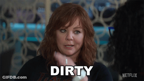 Woman In Black Shirt Dirty GIF