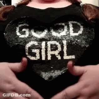 Woman In Black Shirt Saying Good Girl GIF
