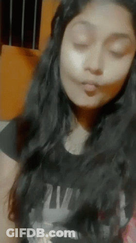 Woman In Black Shirt Saying NM GIF
