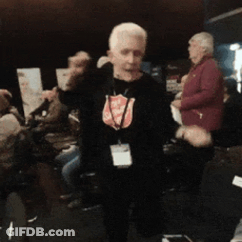 Woman In Black Shirt Saying Salvation GIF