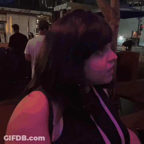 Woman In Black Shirt Smiling Shagarita GIF