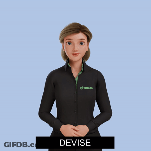 Woman In Black Shirt With Bimax Crossing Fingers GIF