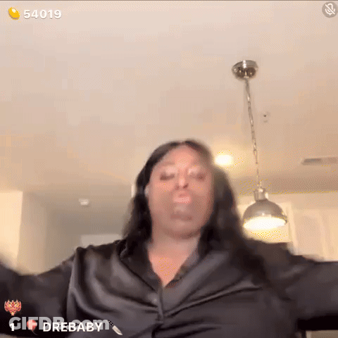 Woman In Black Shirt With Drebaby GIF