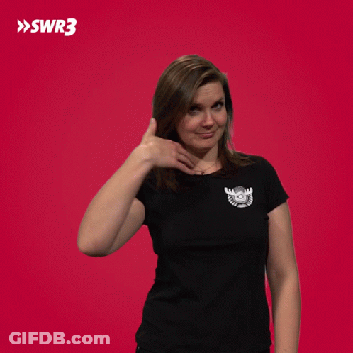 Woman In Black Shirt With Moose SWR3 GIF