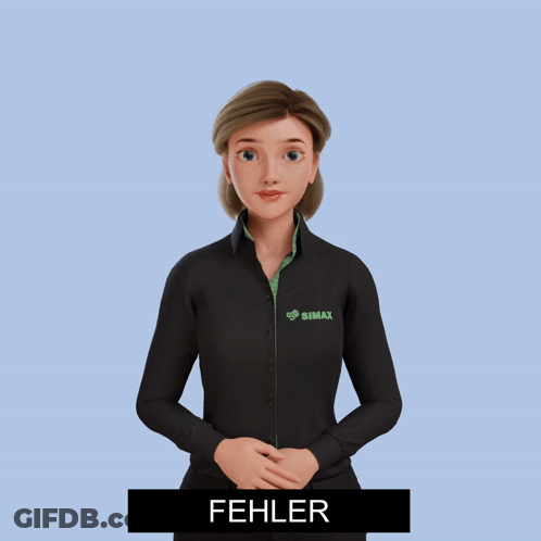 Woman In Black Shirt With Simax GIF