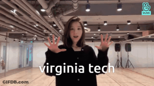 Woman In Black Sweater At Virginia Tech GIF