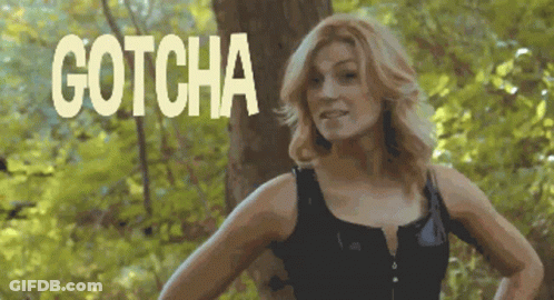 Woman In Black Tank Top In Woods Gotcha GIF