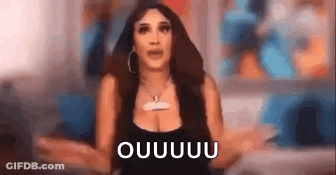 Woman In Black Tank Top Making Funny Face Saying Ouuuu GIF