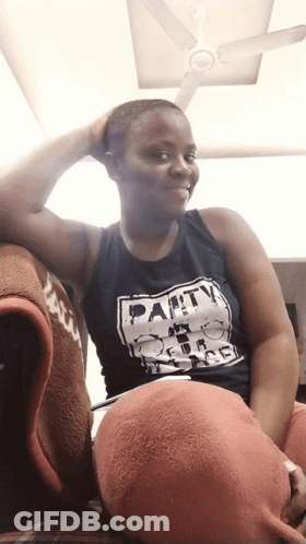 Woman In Black Tank Top Saying Party Is Over GIF