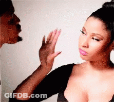 Woman In Black Top High-Fiving Man GIF