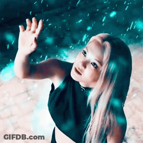 Woman In Black Top Reaching Out GIF