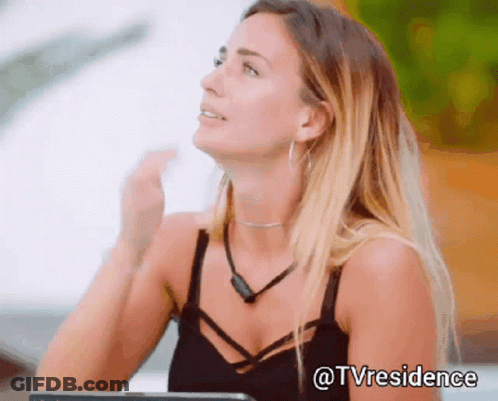 Woman In Black Top Sitting In Front Of Car #TVResidence GIF