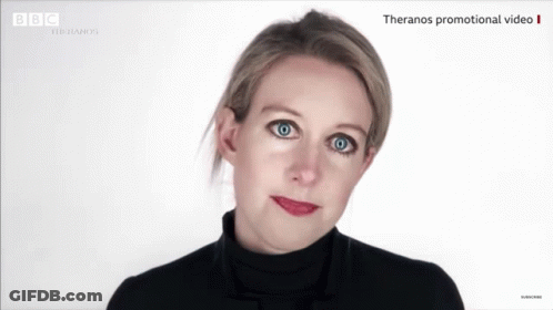 Woman In Black Turtleneck With BBC Logo GIF
