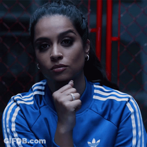 Woman In Blue Adidas Jacket GIF