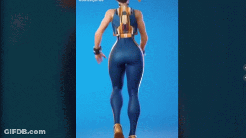 Woman In Blue And Gold Outfit Running With Sparkles GIF