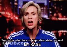 Woman In Blue And White Adidas Shirt Says My Rage GIF