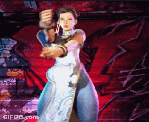 Woman In Blue And White Dress Dancing GIF
