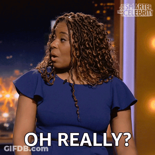 Woman In Blue Dress Asking Oh Really GIF