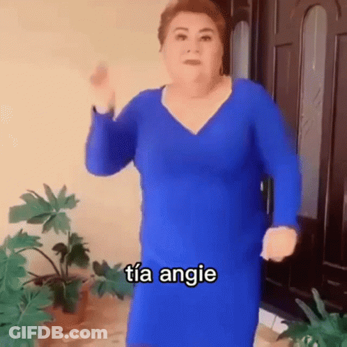 Woman In Blue Dress Dancing GIF