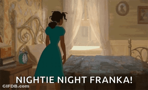 Woman In Blue Dress Nightie Night Franka GIF