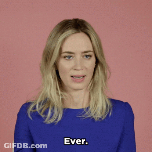 Woman In Blue Dress Says Ever GIF