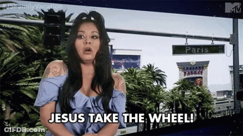Woman In Blue Dress Standing In Front Of Paris Sign GIF