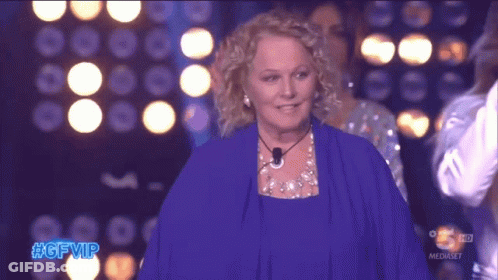 Woman In Blue Dress With #GFVIP GIF